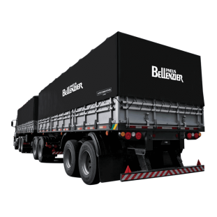 Lona 8x3,1 Caminhão - Locomotiva Preto -