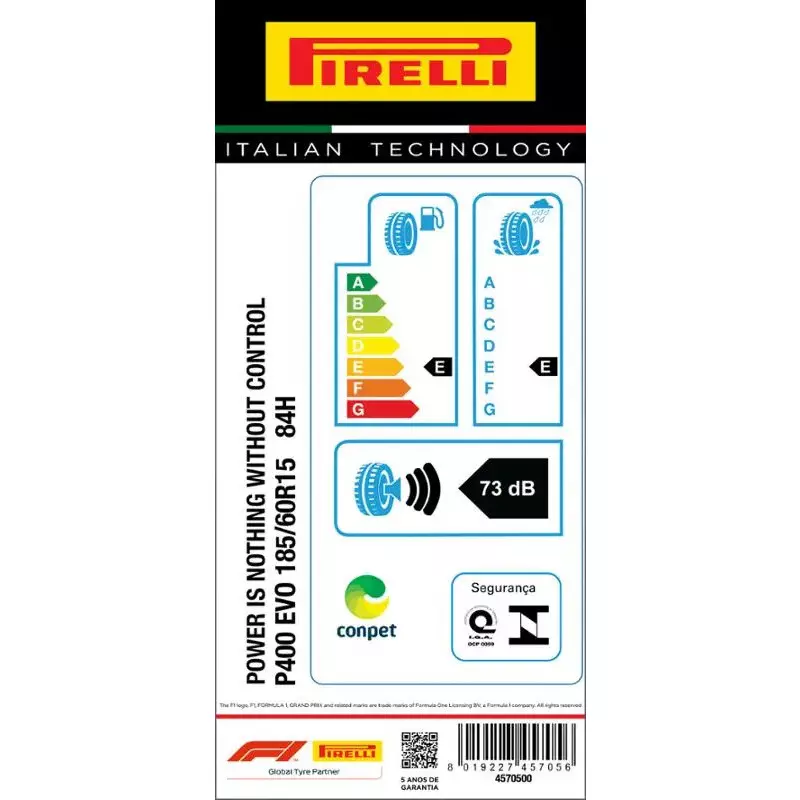 エボル Pneu 185/60R15 P400 Evo 84h Aro 15 Pirelli em Promoção