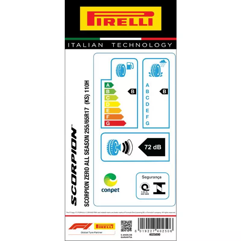 Pneu 255/65R17 Scorpion Zero All Season 110H (KS) Aro 17 Pirelli