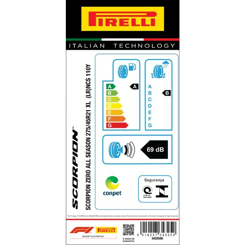 Pneu 275/45R21 Scorpion Zero All Season 110Y Xl (Lr) Pncs Aro 21