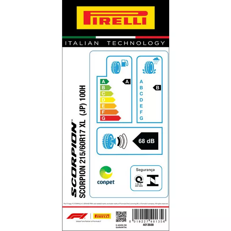 Pneu 215/60R17 Scorpion 100h XL (JP) Pirelli | Bellenzier Pneus