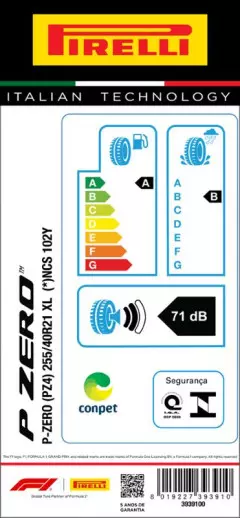PNEU 255/40R21 P-ZERO 102Y XL S.C. PNCS ARO 21 PIRELLI -