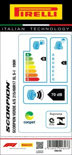 PNEU 215/60R17 SCORPION VERDE ALL SEASON 100H XL SEAL INSIDE ARO 17 PIRELLI