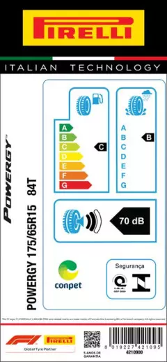 PNEU 175/65R15 POWERGY 84T ARO 15 PIRELLI
