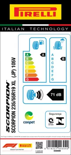 PNEU 235/55R19 SCORPION 105V XL ARO 19 PIRELLI Original Jeep Commander / RAM Rampage