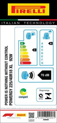 PNEU 225/40R18 POWERGY 92W XL ARO 18 PIRELLI