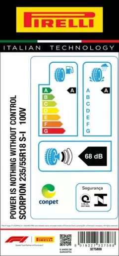 PNEU 235/55R18 SCORPION 100V SEAL INSIDE ARO 18 PIRELLI