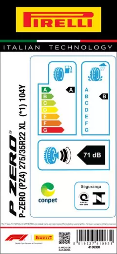 PNEU 275/35R22 P-ZERO 104Y XL ARO 22 PIRELLI Original BMW X5