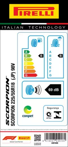 KIT 2 PNEUS 225/55R18 SCORPION 98V PIRELLI COMPASS, RENEGADE, TIGGO 5X