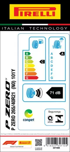 PNEU 265/40R21 P ZERO 101Y ARO 21 PIRELLI Original Porsche Macan