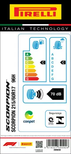 PNEU 215/60R17 SCORPION 96H ARO 17 PIRELLI