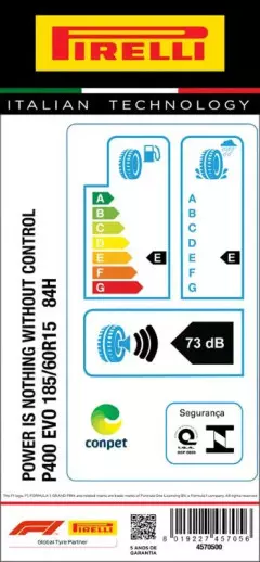 PNEU 185/60R15 P400 EVO 84H ARO 15 PIRELLI