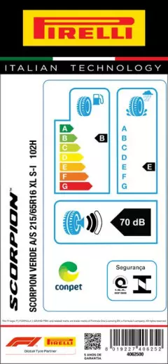 PNEU 215/65R16 SCORPION VERDE ALL SEASON 102H XL SEAL INSIDE ARO 16 PIRELLI