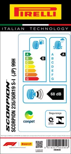 KIT 2 PNEUS 235/50R19 SCORPION 99H SEAL INSIDE ARO 19 PIRELLI Jeep Commander