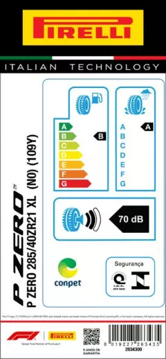 PNEU 285/40R21 P ZERO 109Y XL ARO 21 PIRELLI Original Porsche Cayenne