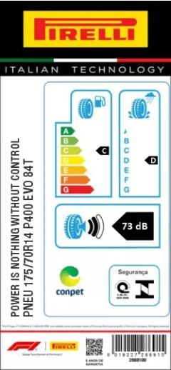 PNEU 175/70R14 P400 EVO 84T ARO 14 PIRELLI