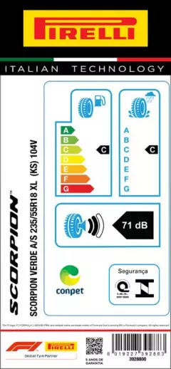 PNEU 235/55R18 SCORPION VERDE ALL SEASON 104V XL ARO 18 PIRELLI Original Tiggo 8
