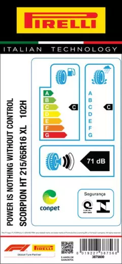 PNEU 215/65R16 SCORPION HT 102H XL ARO 16 PIRELLI
