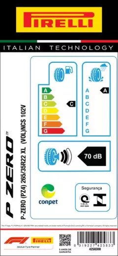 PNEU 265/35R22 P-ZERO 102V XL PNCS ARO 22 PIRELLI Original Volvo XC60