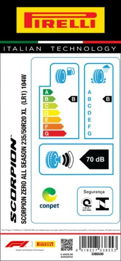 KIT 2 PNEUS 235/50R20 SCORPION ZERO A/s 104W PIRELLI LAND ROVER