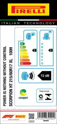 PNEU 215/60R17 SCORPION HT 100H XL ARO 17 PIRELLI Original Jeep Renegade