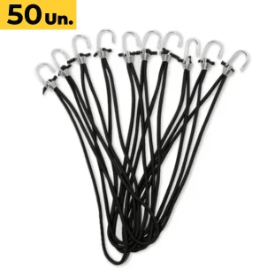 KIT 50 CORDA ELÁSTICA PARA LONA - RODOCORDAS PRETO