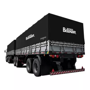 Lona 8x3,1 Caminhão - Locomotiva Preto -