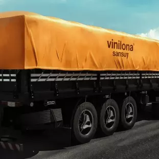 Lona 13.40x3.40 Sansuy Vinilona Laranja Escuro